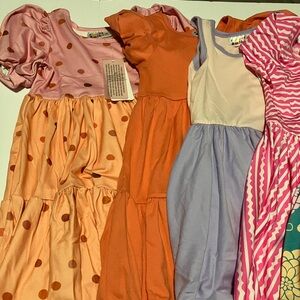 NWT Bundle of 6 DotDotSmile Dresses Size 3/4